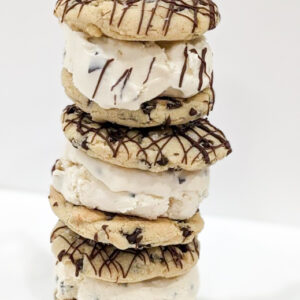 Cookie Dough Delight "Double Drizzle" Ice Cream Cookie Sandwich