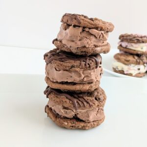 Chocolate Lovers "Double Drizzle" Ice Cream Cookie Sandwich