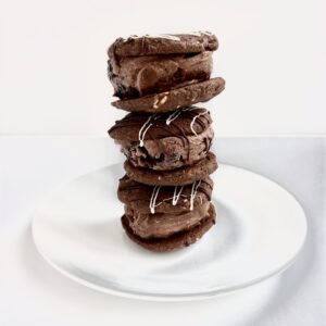 German Chocolate "Double Drizzle" Ice Cream Sandwich