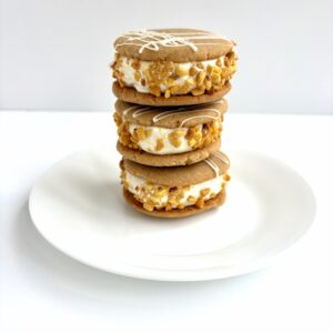 Peanut Butter Crunch "Double Drizzle" Ice Cream Sandwich